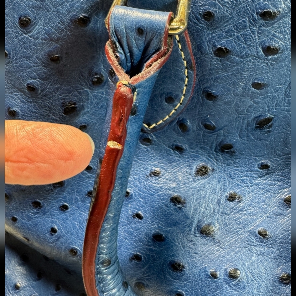 Dooney & Bourke Textured Blue Satchel - Picture 7 of 8